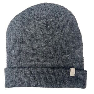 Positive Goods Knit Beanie Charcoal Gray Mohair Blend Made‎ in USA